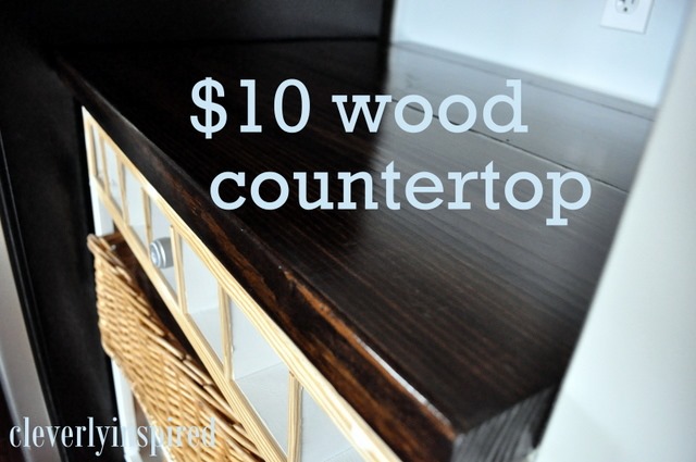 wood counter