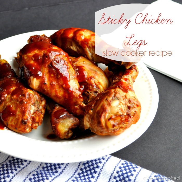 sticky chicken legs in slow cooker @cleverlyinspired (1)
