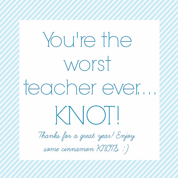 teacher KNOT printable