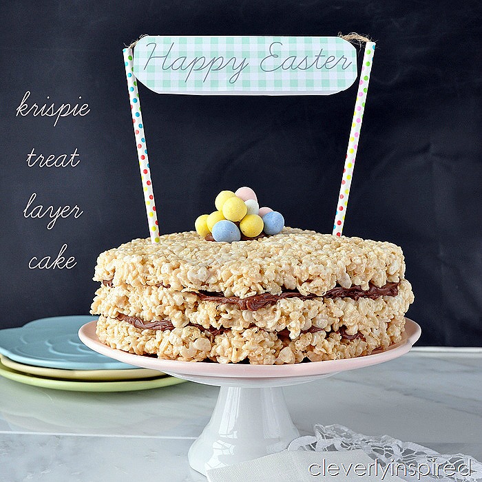 krispie treat layer cake @cleverlyinspired (4)