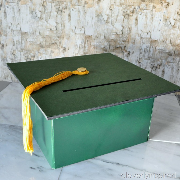 DIY Graduation gift card box Cleverly Inspired