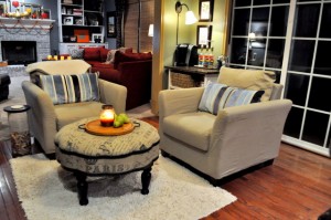 Kitchen table out…Coffee bar in…
