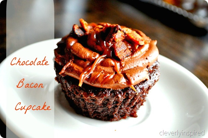 chocolate cupcake with bacon recipe (1)