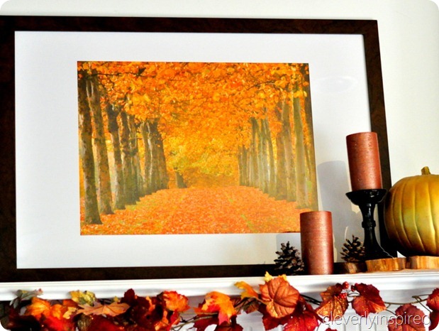 decorating a fall mantle @cleverlyinspired (3)