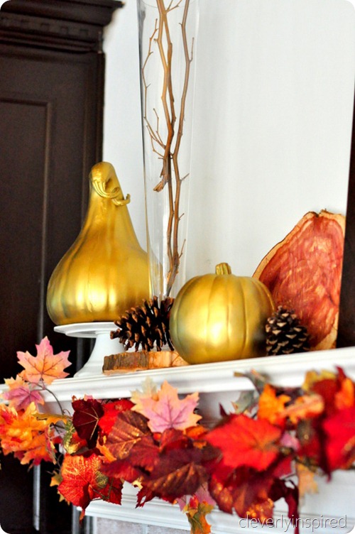 decorating a fall mantle @cleverlyinspired (4)