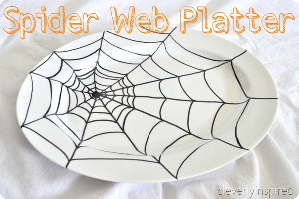 sharpie spider web platter diy @cleverlyinspired (5)