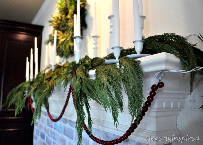 christmas mantle 2012 (decorating a holiday mantle) @cleverlyinspired (15)