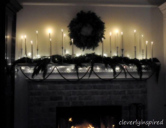 christmas mantle 2012 (decorating a holiday mantle) @cleverlyinspired (7)