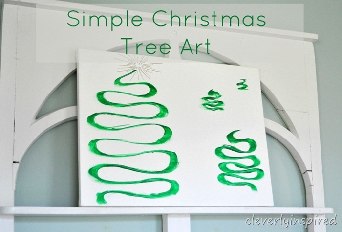 easy diy christmas tree canvas art @cleverlyinspired (5)