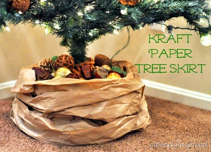 Kraft paper tree skirt