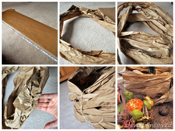 kraft paper tree skirt DIY @cleverlyinspired