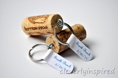 Featherstone Winery Wine Cork Keychain