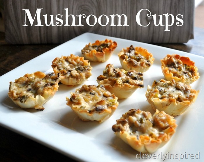 mushroom cups appetizer recipe @cleverlyinspired (3)