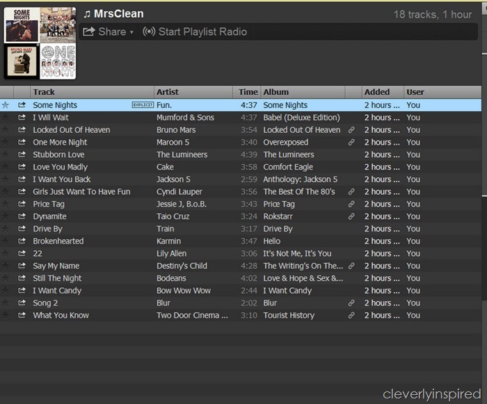 cleaning playlist with method @cleverlyinspired (6)