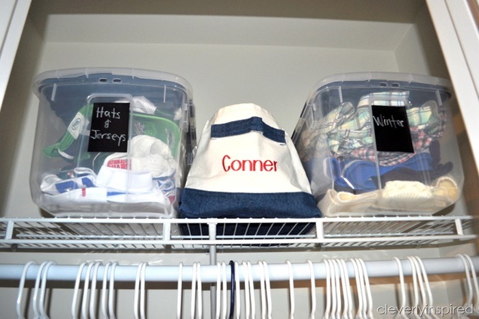 closet organization for boys room @cleverlyinspired (1)