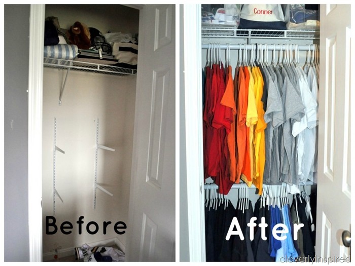 closet organization for boys room @cleverlyinspired (5)cv