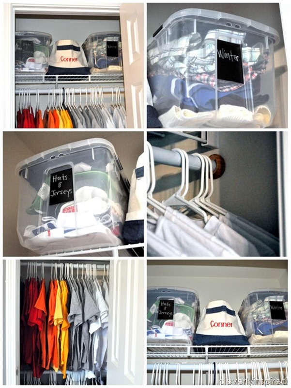 closet organization for boys room @cleverlyinspired (6)