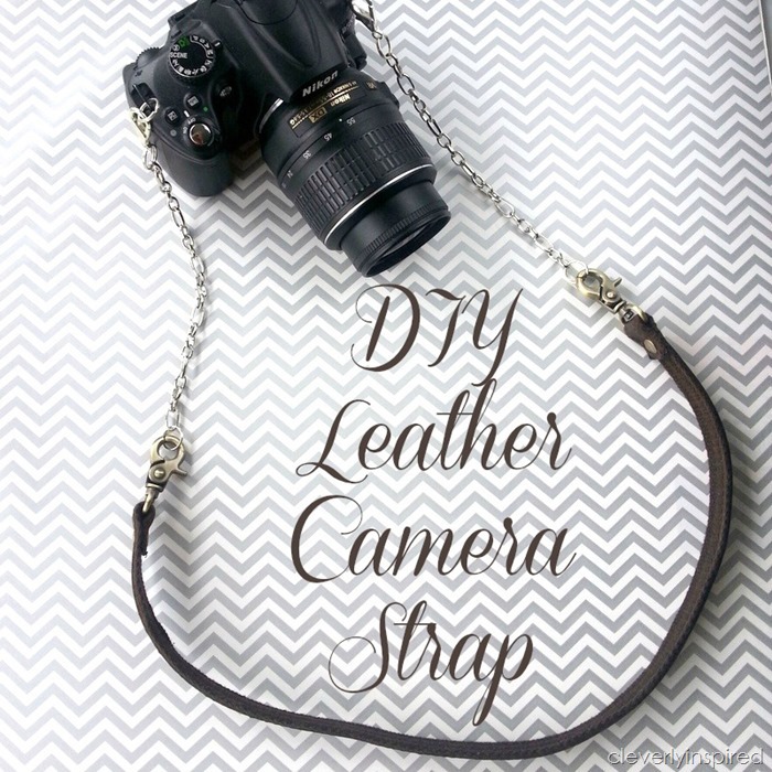 diy leather camera strap @cleverlyinspired (10)