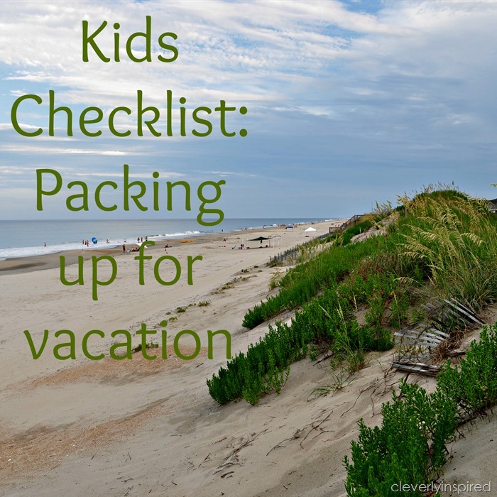 kids packing checklist