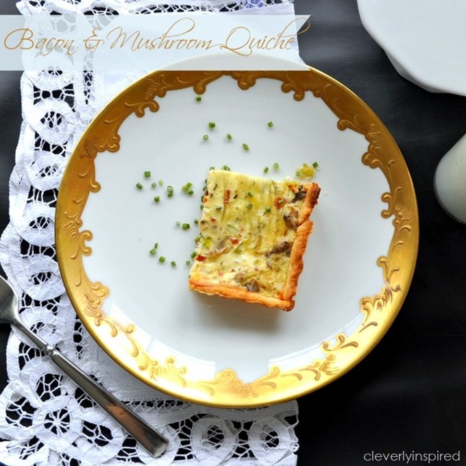 bacon and mushroom quiche recipe @cleverlyinspired (9)