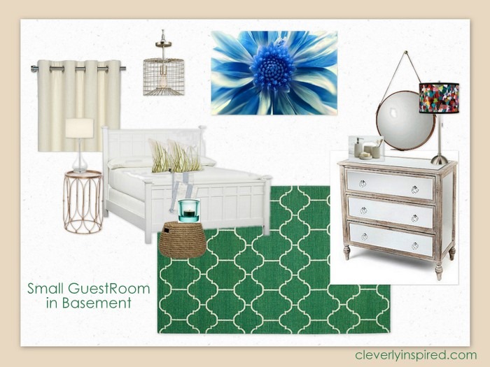 guest bedroom in basement @cleverlyinspired (4)