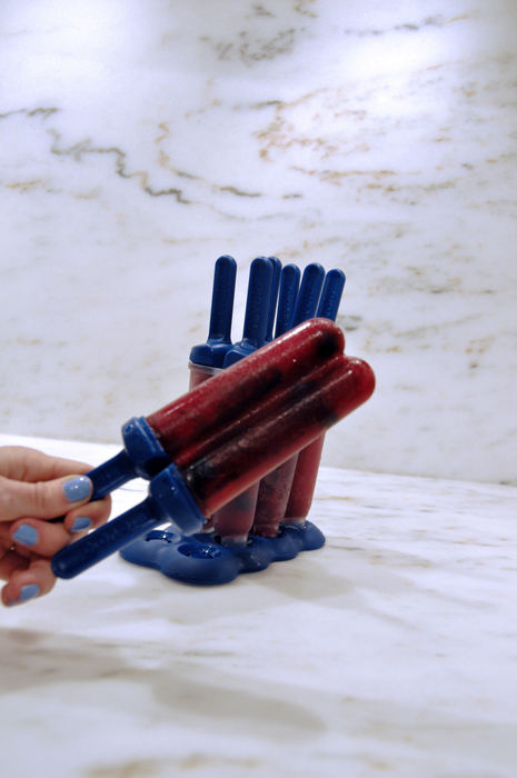 Kelly Ripa's Gourmet Popsicles- Blueberry Pomegranate Hibiscus Pops