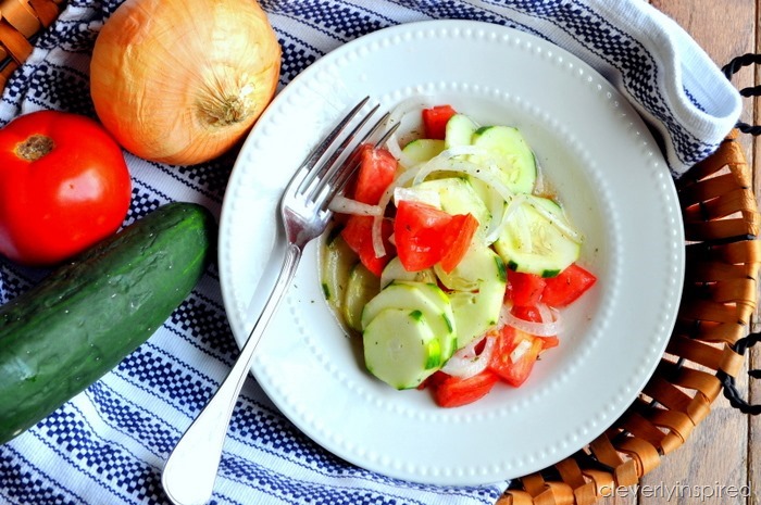 easy cucumber & tomato salad @cleverlyinspired (5)