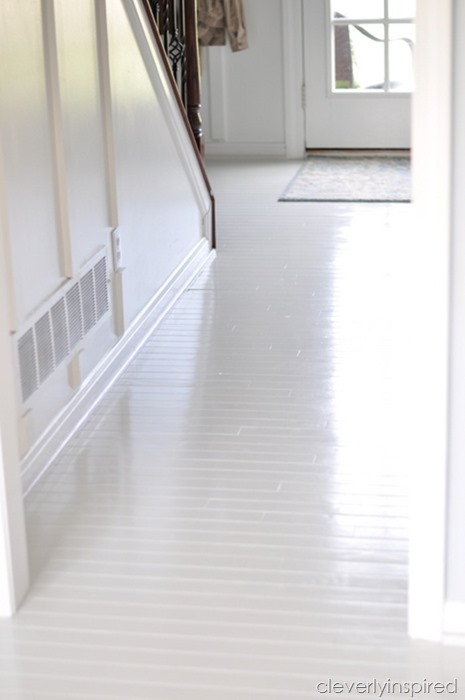 how to paint prefinished hardwood floors reveal @cleverlyinspired (3)