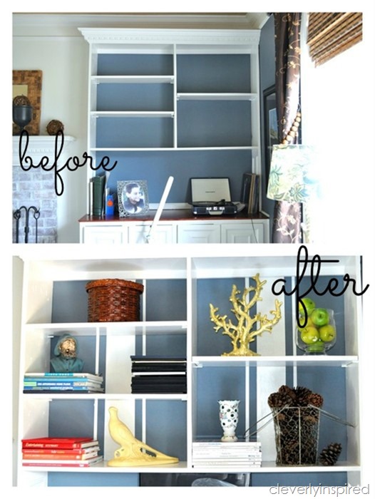 updating the bookshelves with FrogTape @cleverlyinspired (10)
