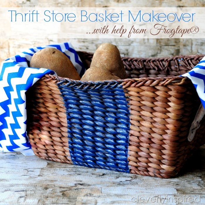 thrift store basket makeover #texturedsurface (2)