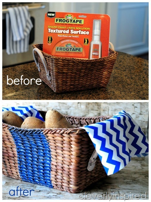 thrift store basket makeover #texturedsurface (7)