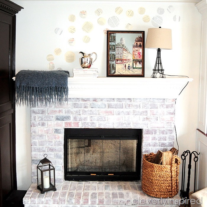 Book Page Repurposed Mantle and Shopping the House - Cleverly Inspired