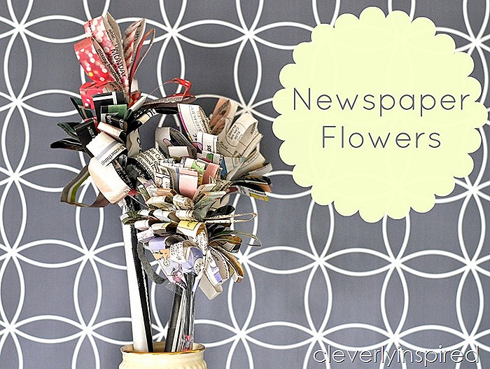 make a newspaper flower @cleverlyinspired (2)