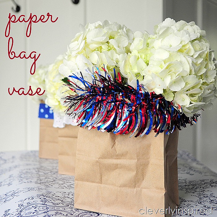 paper bag vase @cleverlyinspired #ultimateredwhiteandblue (1)