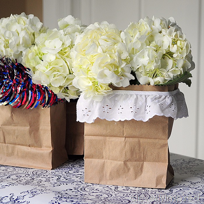 paper bag vase @cleverlyinspired #ultimateredwhiteandblue (5)