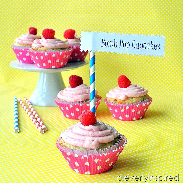 homemade bomb pop cupcake recipe @cleverlyinspired (3)