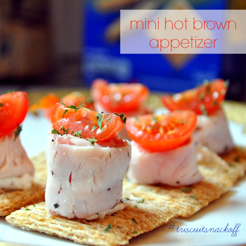 mini hot brown appetizer   triscuitsnackoff