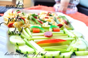 Monster Pasta Salad (Halloween Party Food)