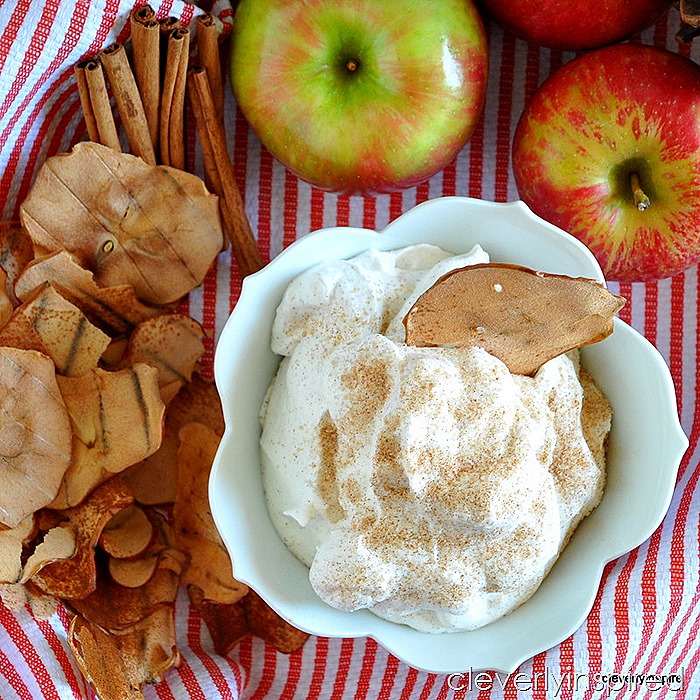 homemade apple chips with cinnamon sugar whipped creme @cleverlyinspired (1)