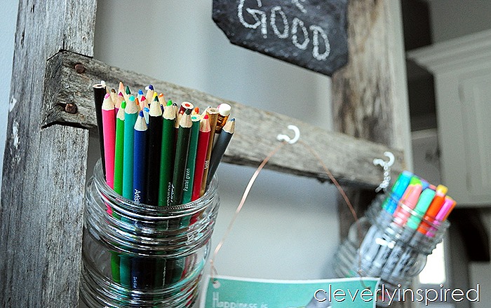 repurposed old ladder office organizer @cleverlyinspired (5)