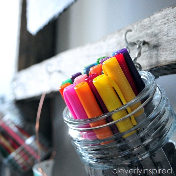 repurposed old ladder office organizer @cleverlyinspired (6)