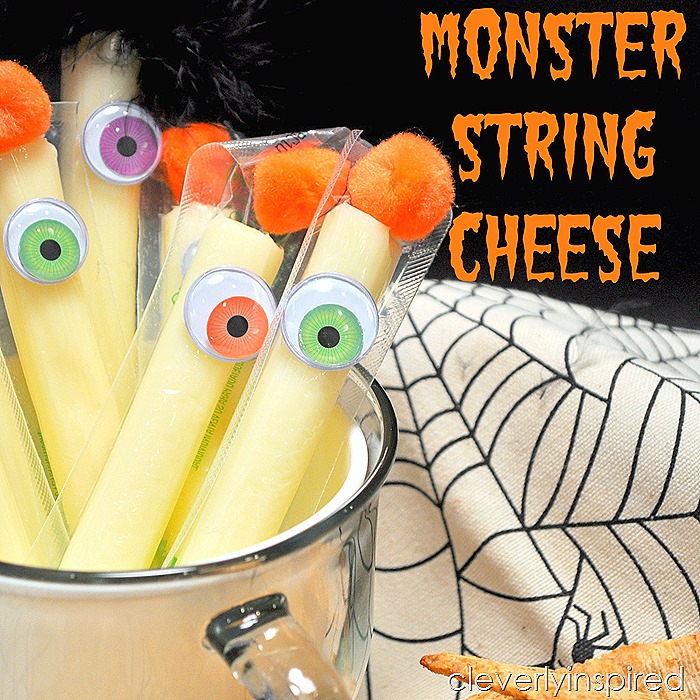  Healthy  Halloween  Snack  Monster Cheese  Cleverly Inspired