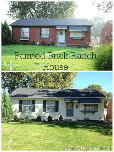 Painted brick Ranch House