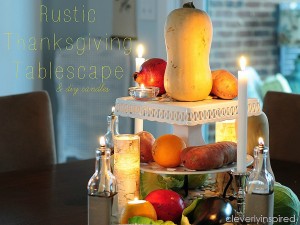 Rustic Thanksgiving Table & DIY candles
