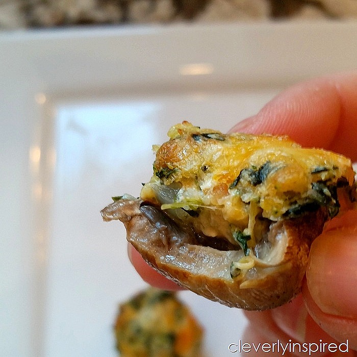 cheesy spinach stuffed mushrooms @cleverlyinspired (1)