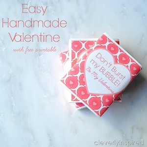 Easy Handmade Valentine with free printable