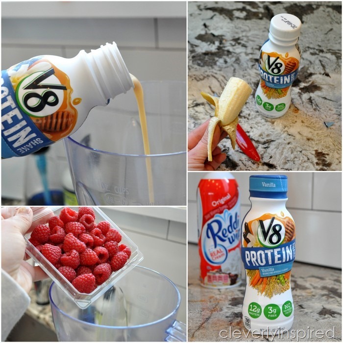 raspberry creme protein smoothie @cleverlyinspired (1)