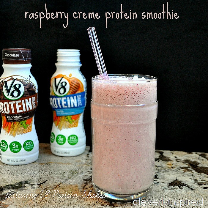 raspberry creme protein smoothie @cleverlyinspired (5)