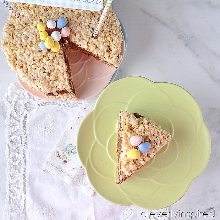 krispie treat layer cake @cleverlyinspired (8)