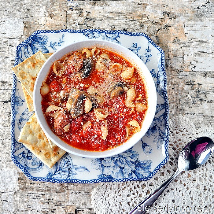 pasta soup with sausage @cleverlyinspired (4)